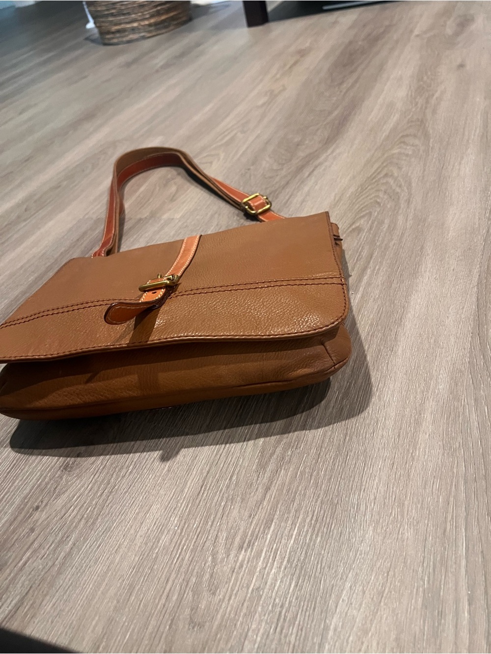 Fossil Tan Brown Leather Crossbody Bag - Picture 4 of 11